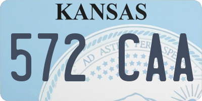 KS license plate 572CAA