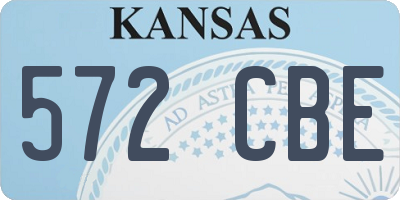 KS license plate 572CBE