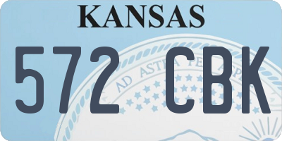 KS license plate 572CBK