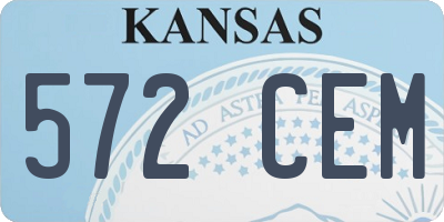 KS license plate 572CEM