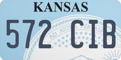 KS license plate 572CIB