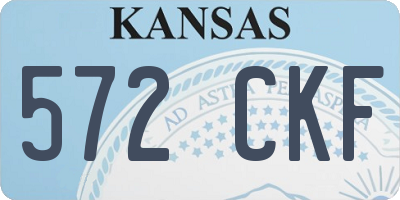 KS license plate 572CKF