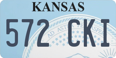 KS license plate 572CKI