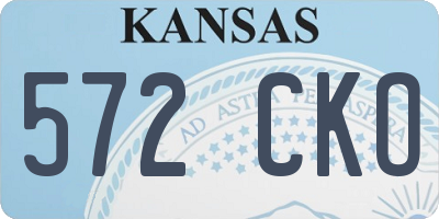 KS license plate 572CKO