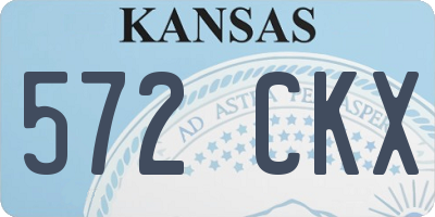 KS license plate 572CKX