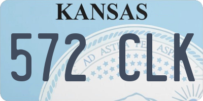 KS license plate 572CLK