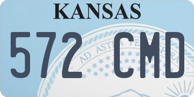 KS license plate 572CMD