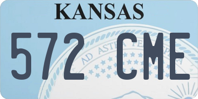 KS license plate 572CME