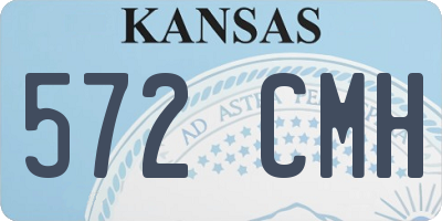 KS license plate 572CMH
