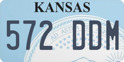 KS license plate 572DDM