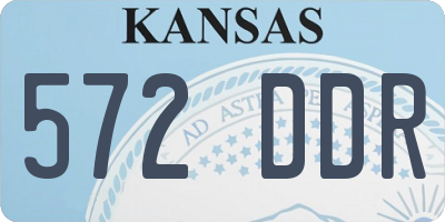 KS license plate 572DDR