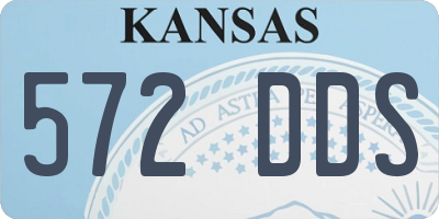 KS license plate 572DDS