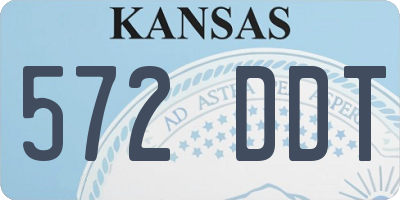 KS license plate 572DDT