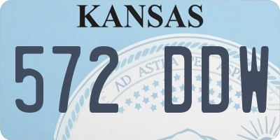 KS license plate 572DDW