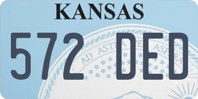 KS license plate 572DED