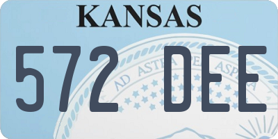 KS license plate 572DEE