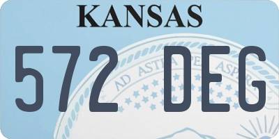 KS license plate 572DEG