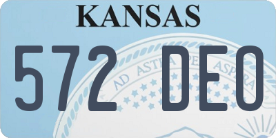 KS license plate 572DEO