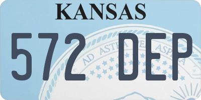 KS license plate 572DEP