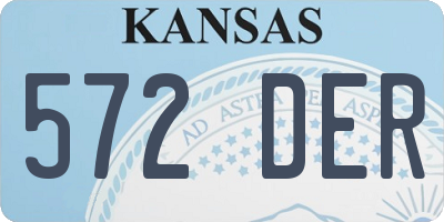 KS license plate 572DER