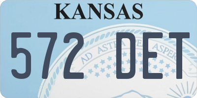 KS license plate 572DET