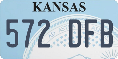 KS license plate 572DFB