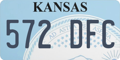 KS license plate 572DFC