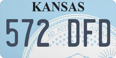 KS license plate 572DFD