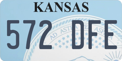 KS license plate 572DFE