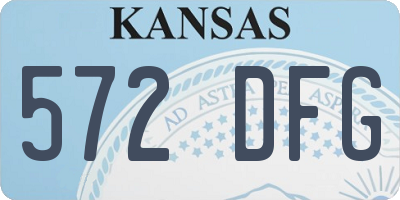 KS license plate 572DFG