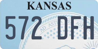 KS license plate 572DFH