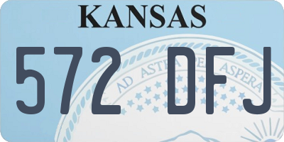 KS license plate 572DFJ