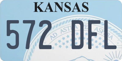 KS license plate 572DFL