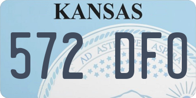 KS license plate 572DFO