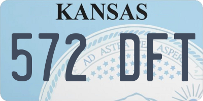 KS license plate 572DFT