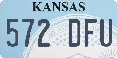 KS license plate 572DFU