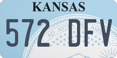 KS license plate 572DFV