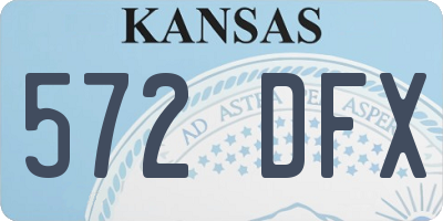 KS license plate 572DFX