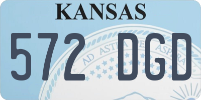 KS license plate 572DGD