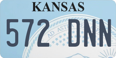 KS license plate 572DNN
