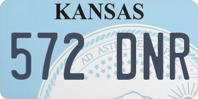 KS license plate 572DNR