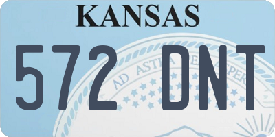 KS license plate 572DNT