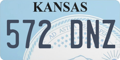 KS license plate 572DNZ