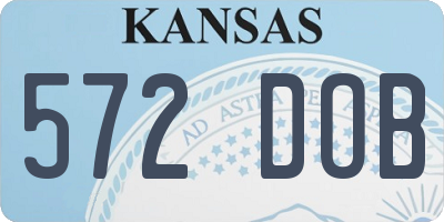 KS license plate 572DOB