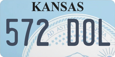 KS license plate 572DOL
