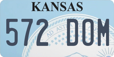 KS license plate 572DOM