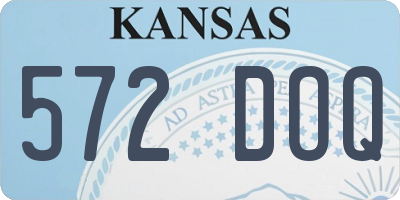 KS license plate 572DOQ