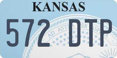 KS license plate 572DTP