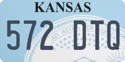 KS license plate 572DTQ