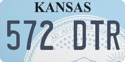 KS license plate 572DTR